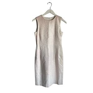 Vintage Barney's New York Baby Pink Sparkly Shimmer Tweed Shift Sheath Dress M